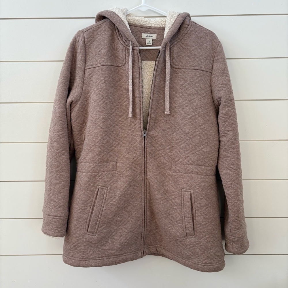 L.L. Bean Brown Quilted Teddy Jacket